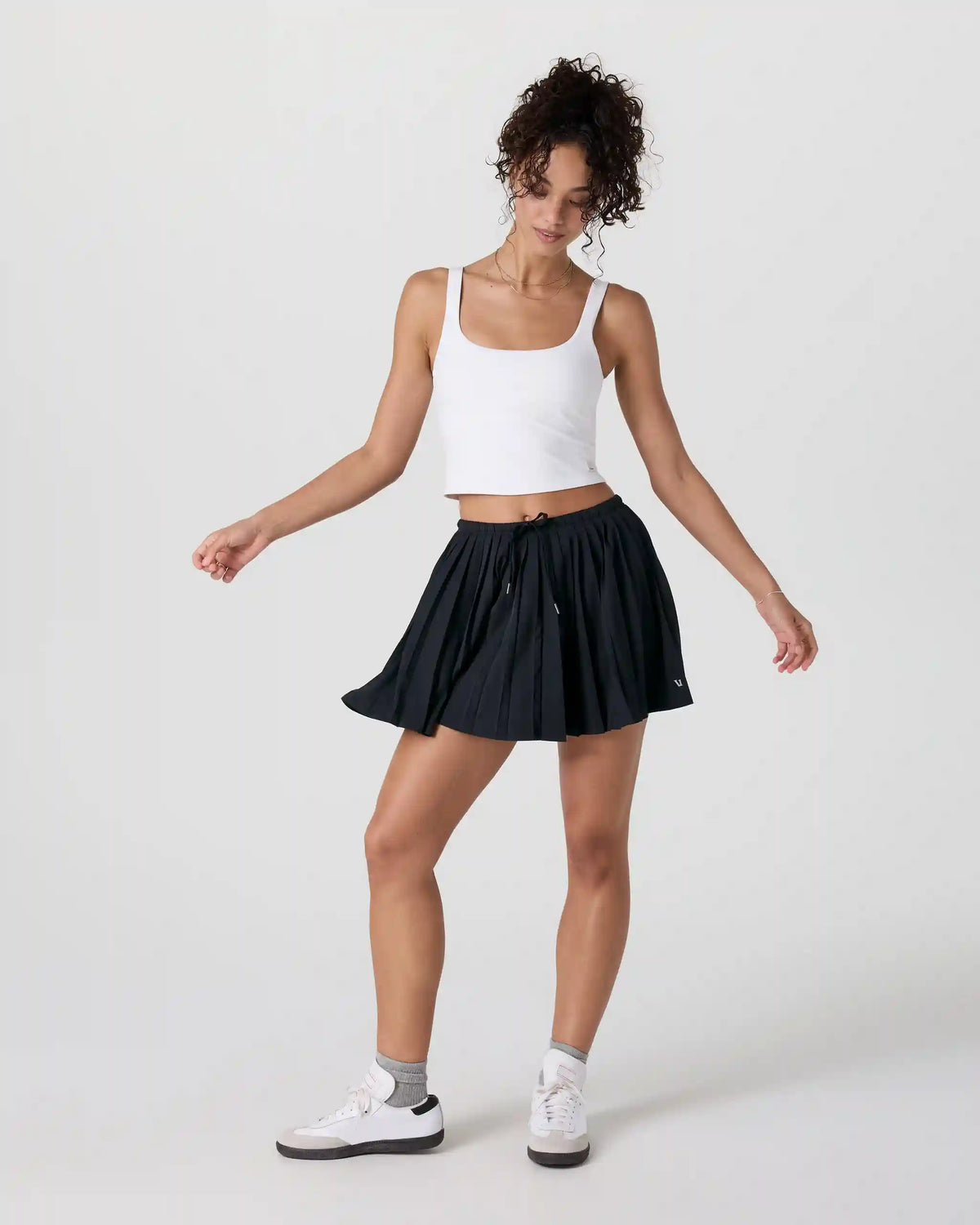 Clementine Pleated Skirt 15" | Black