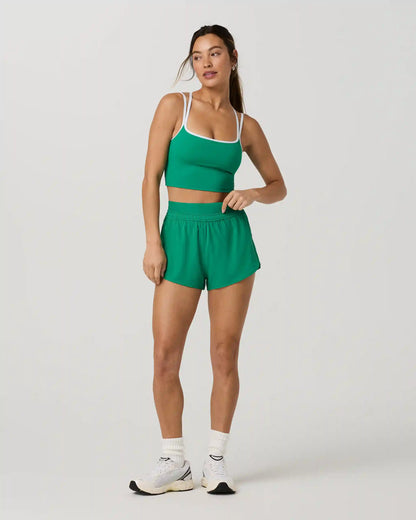 Luna Piped Short | Emerald