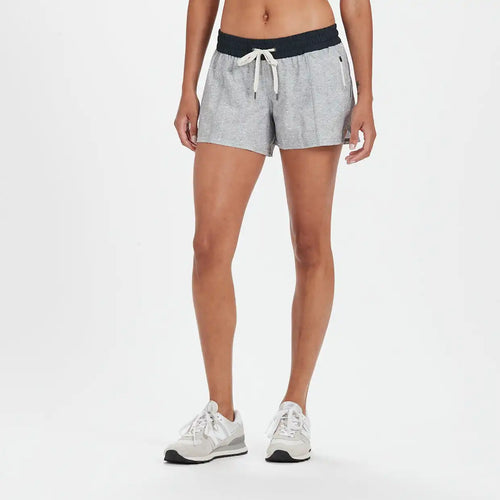 Clementine Short 4" | Grey Twill Texture