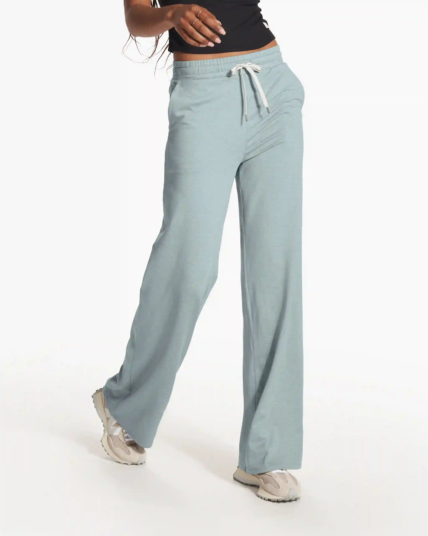 Halo Essential Wideleg Pant - Long | Vintage Pistachio Heather