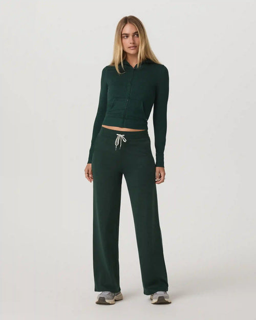 Halo Essential Wideleg Pant - Long | Evergreen Heather