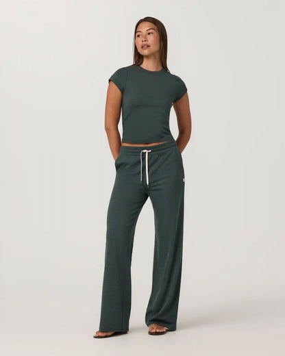Halo Essential Wideleg Pant | Hemlock Heather