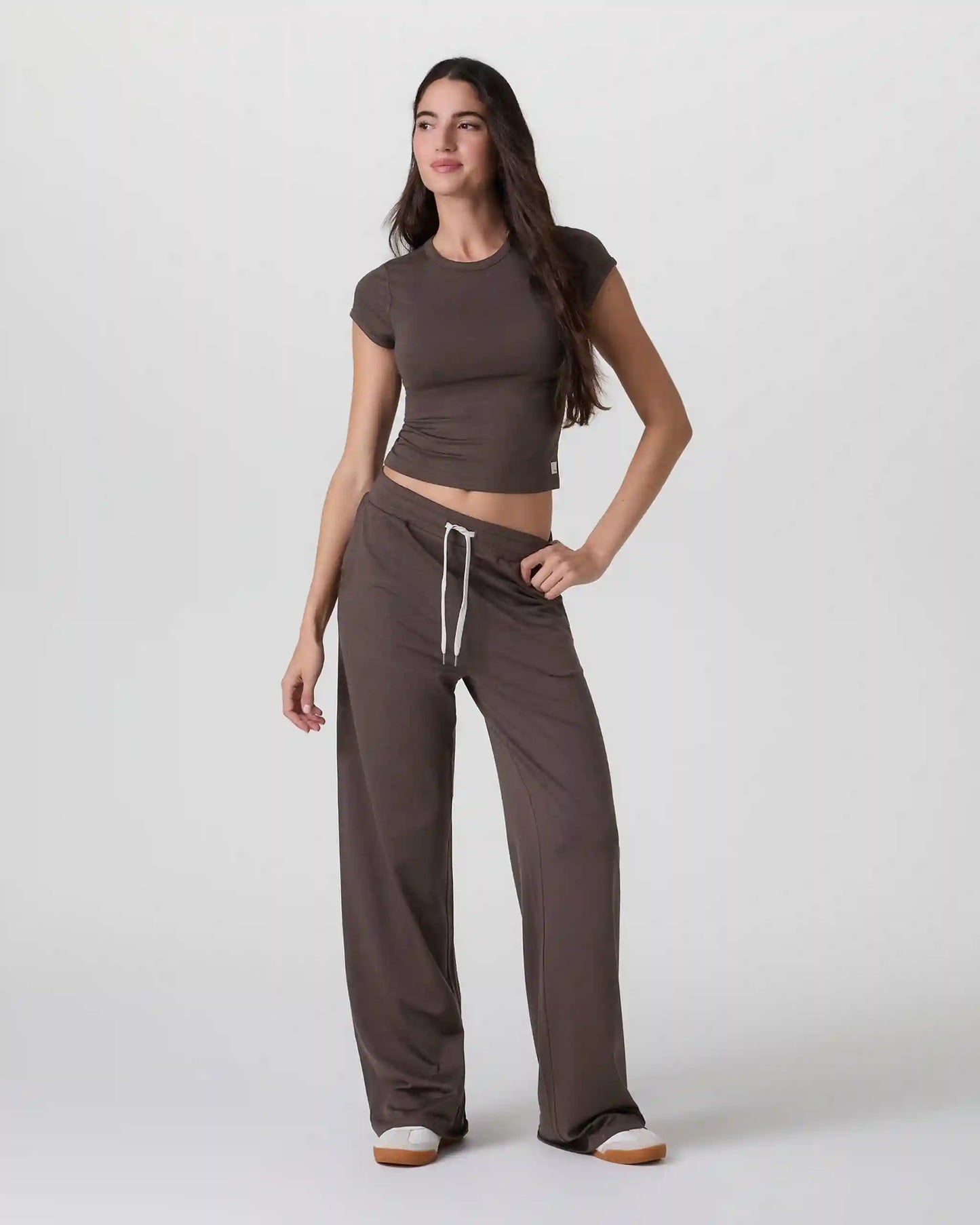 Halo Essential Wideleg Pant - Long | Java Heather