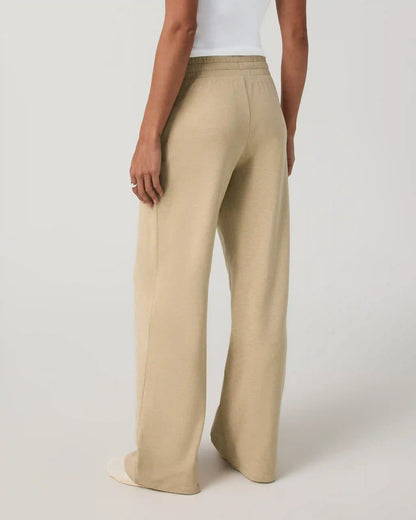 Halo Essential Wideleg Pant - Long | Khaki Heather