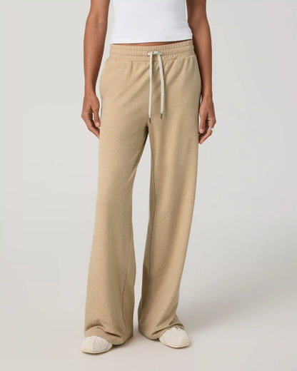 Halo Essential Wideleg Pant - Short | Khaki Heather