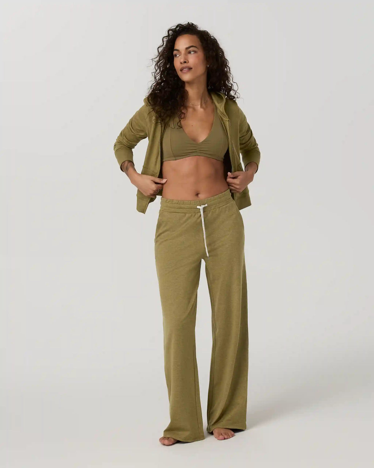 Halo Essential Wideleg Pant | Saguaro Heather