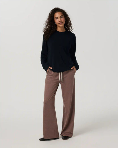 Halo Essential Wideleg Pant - Short | Sable Heather