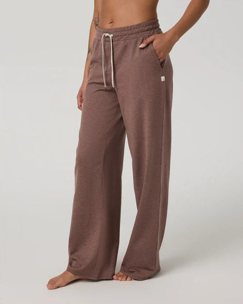Halo Essential Wideleg Pant - Long | Sable Heather