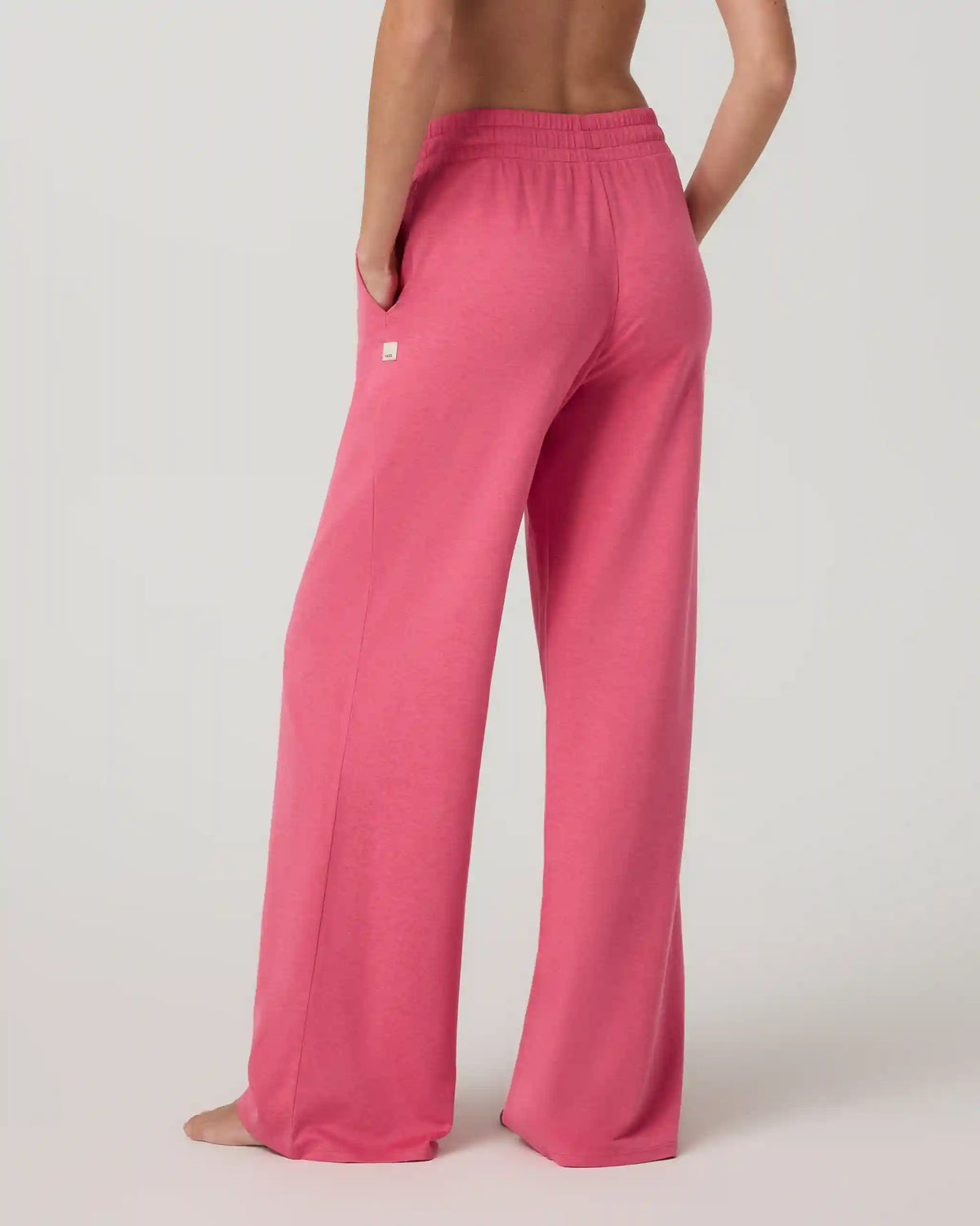 Halo Essential Wideleg Pant - Short | Sunset Pink Heather