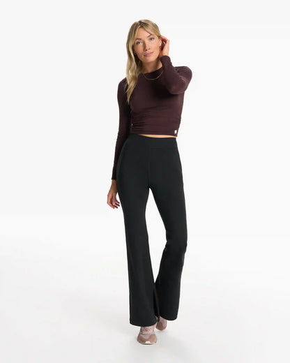 Granite High Waist Flare | Black Heather