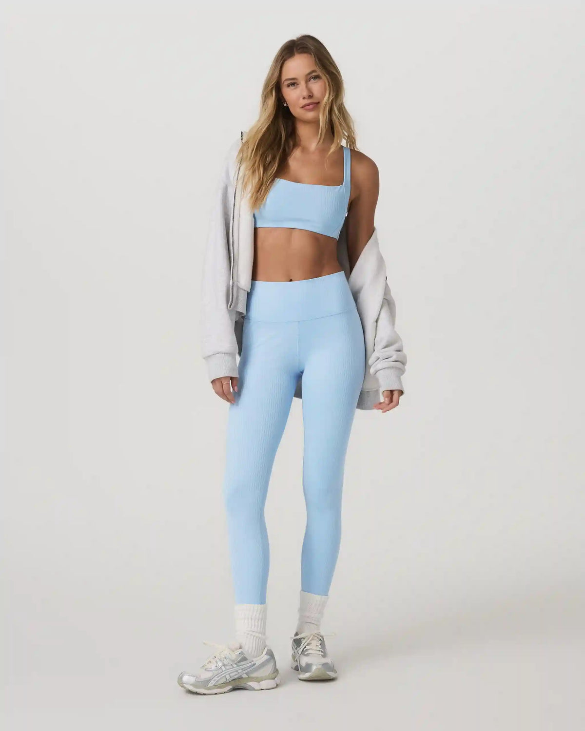 Inversion Rib Legging | Crystal Blue