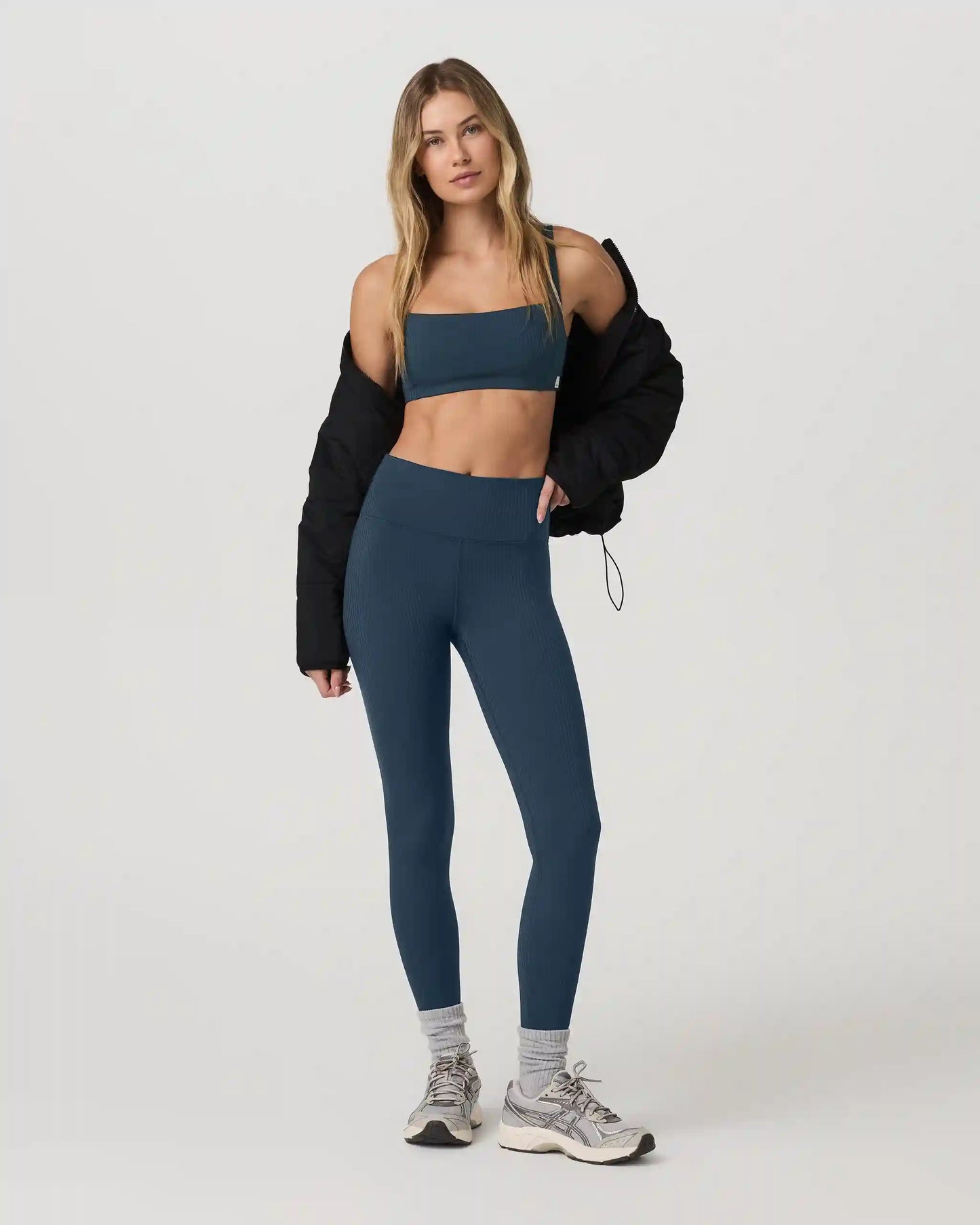 Inversion Rib Legging | Ocean Blue