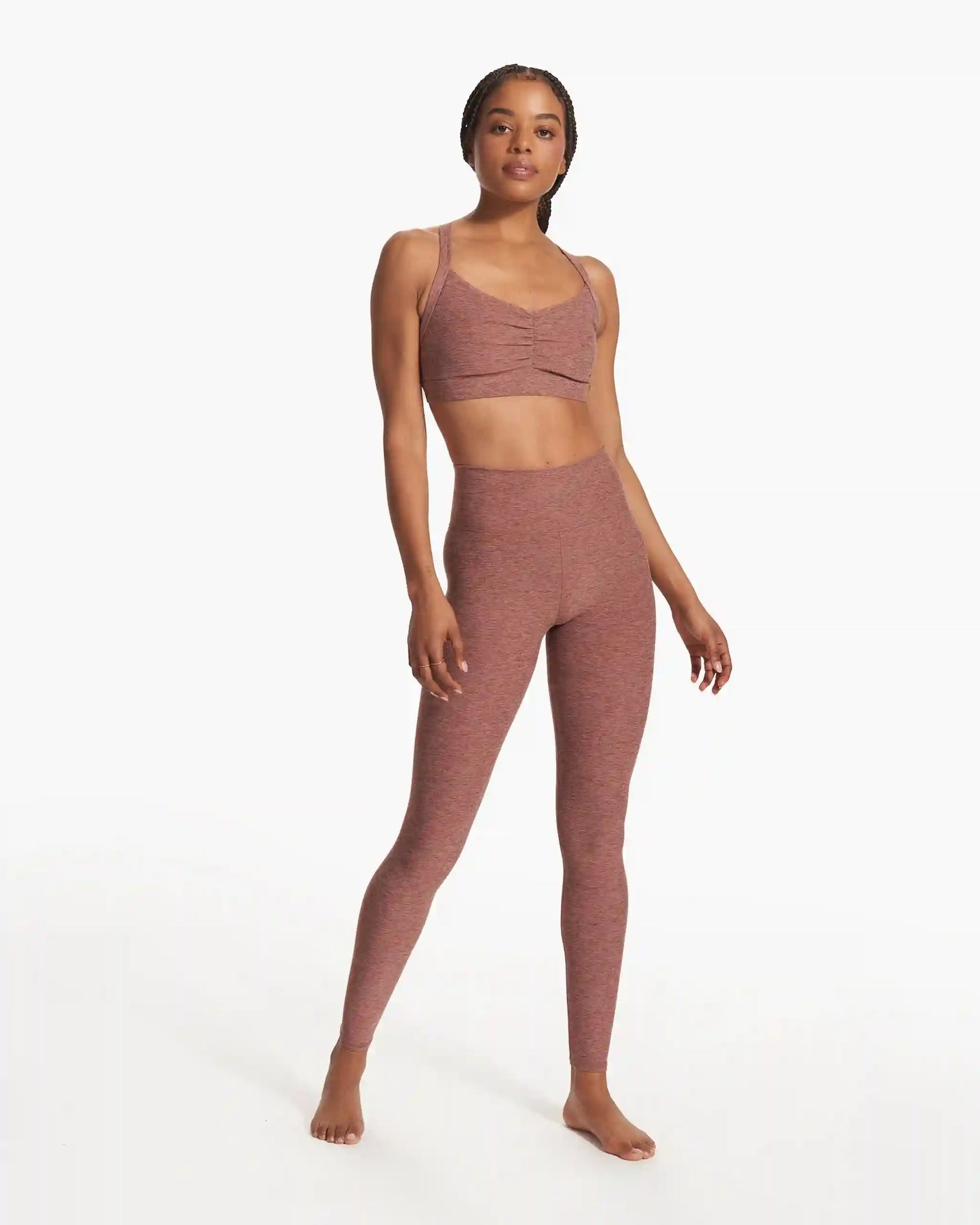 Clean Elevation Legging-Long | Hazelnut Heather