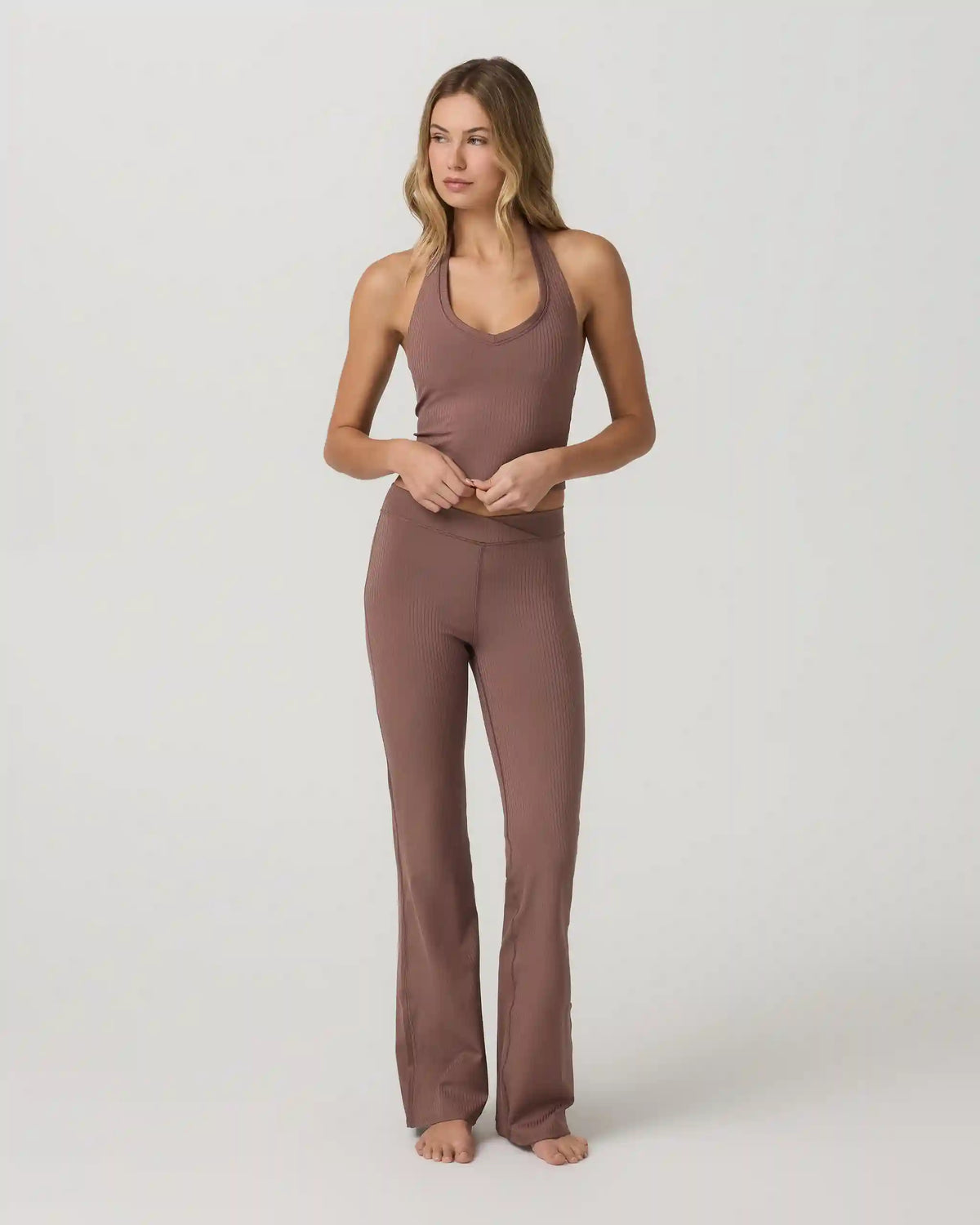 Inversion Rib Slim Flare | Sable