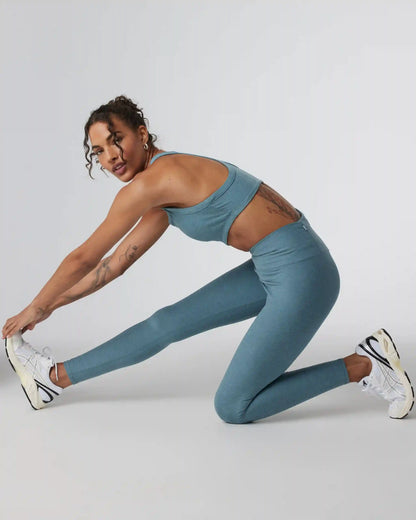 Clean Elevation Legging-Short | Smoke Blue Heather