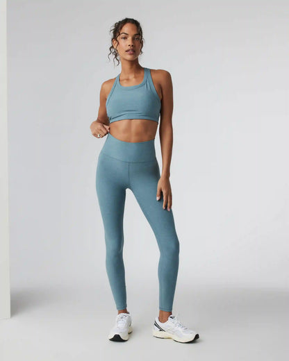 Clean Elevation Legging-Short | Smoke Blue Heather