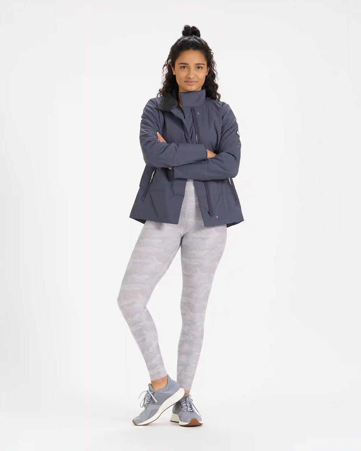 Clean Elevation Legging-Short | Pale Heather Camo