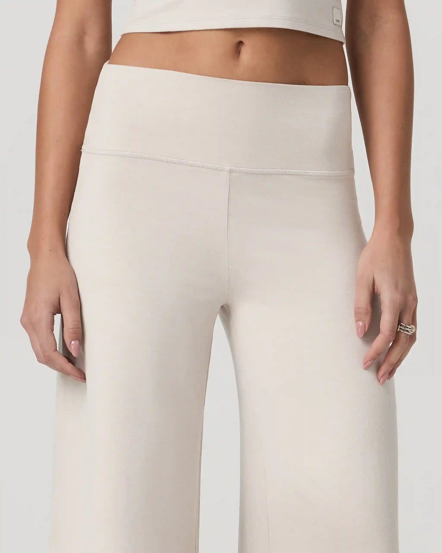 Halo Easy Wideleg Pant | Ecru Heather