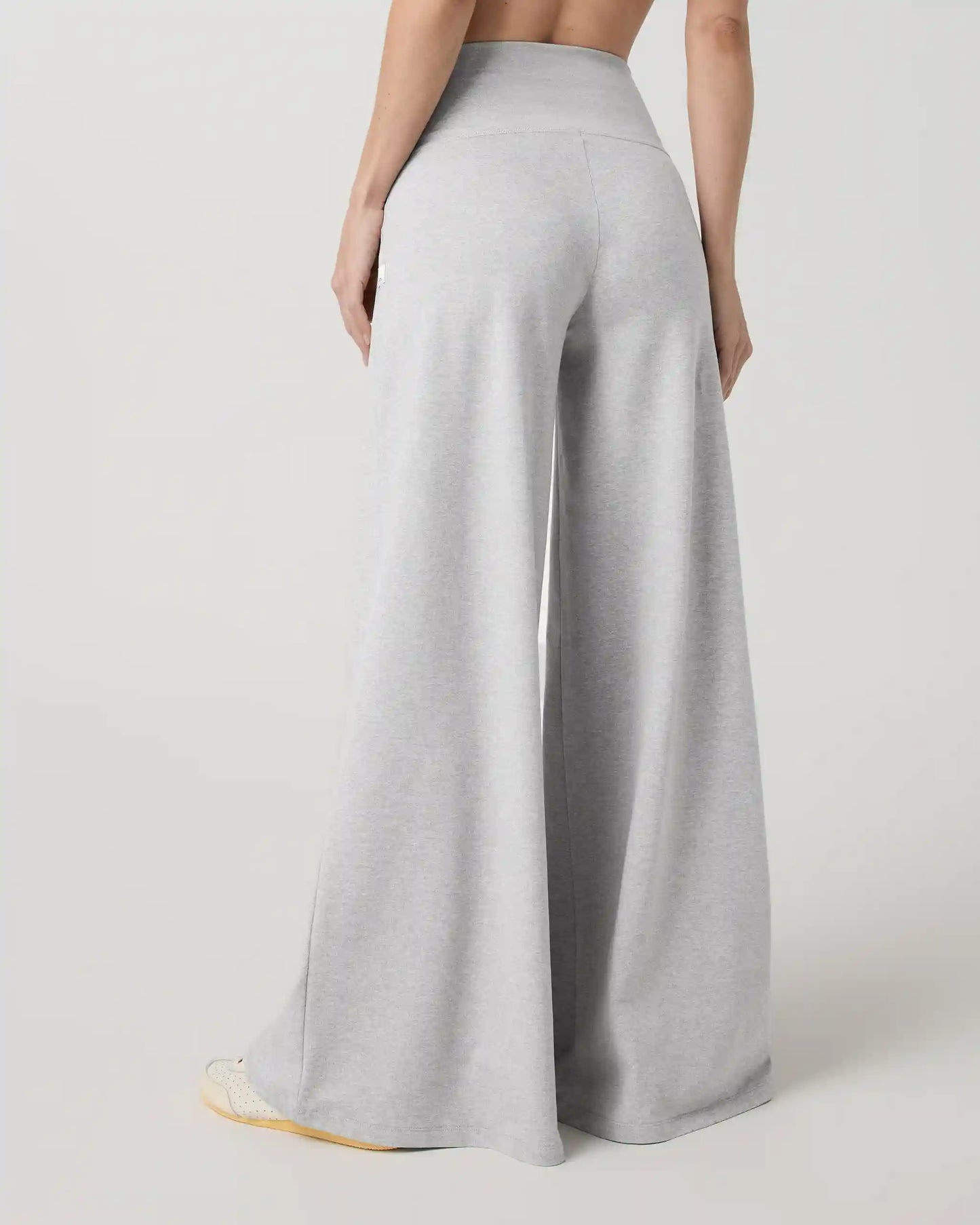 Halo Easy Wideleg Pant - Long | Pale Grey Heather