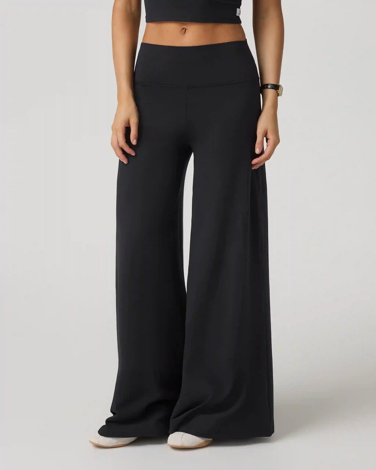 Halo Easy Wideleg Pant | Solid Black