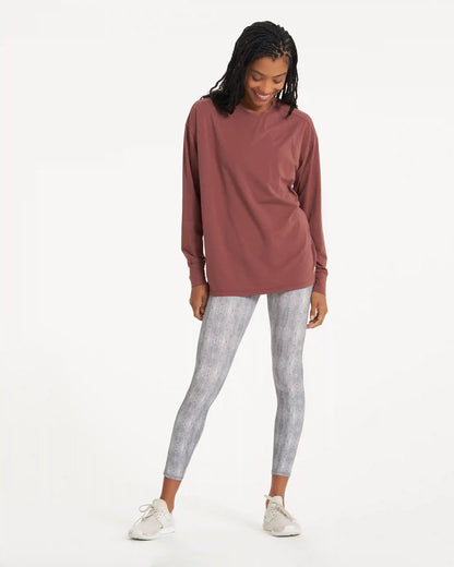Long-Sleeve Feather Tee | Cedar