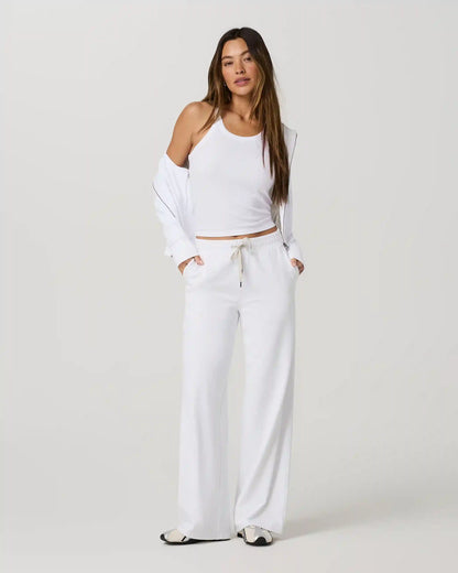 Halo Essential Wideleg Pant - Long | White