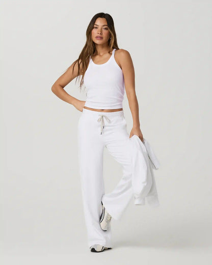 Halo Essential Wideleg Pant - Long | White