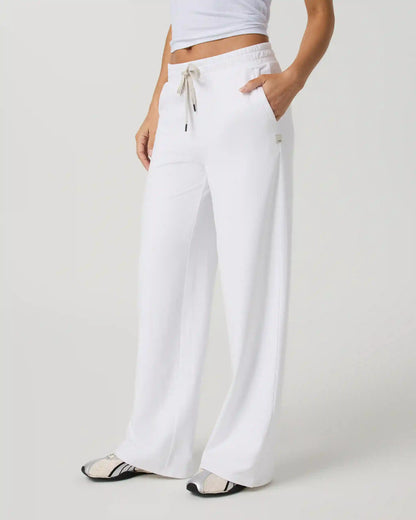 Halo Essential Wideleg Pant - Long | White