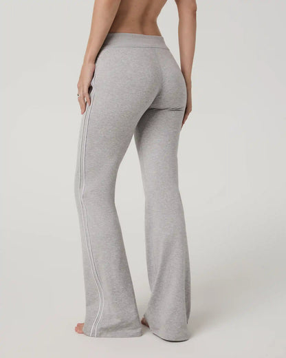 Halo Low Rise Slim Flare Retro Pant | Pale Grey Heather