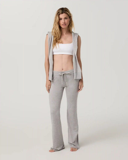 Halo Low Rise Slim Flare Retro Pant | Pale Grey Heather