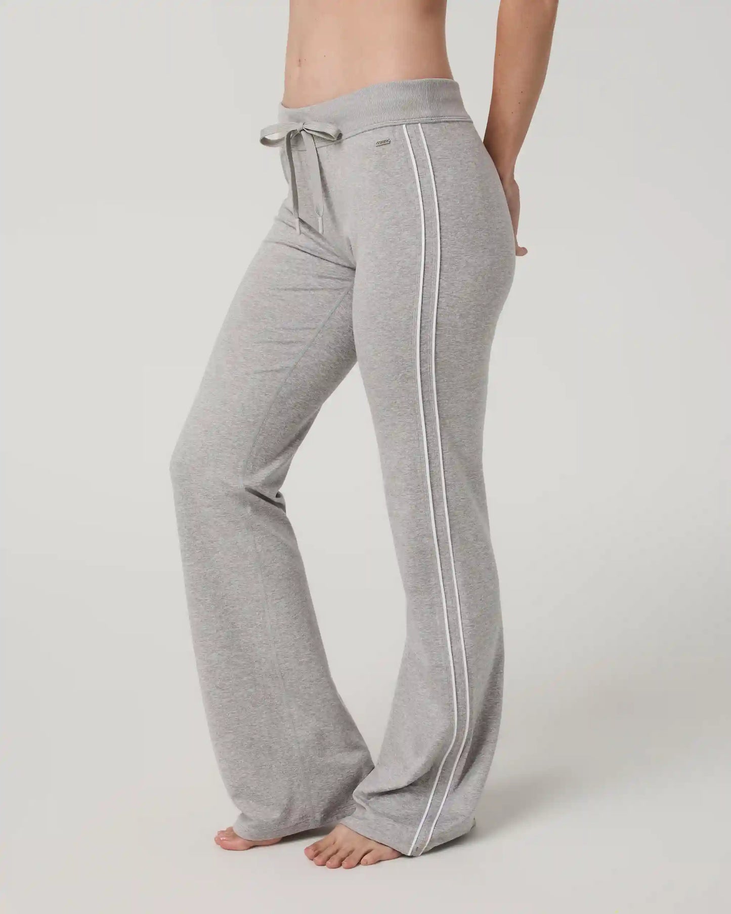 Halo Low Rise Slim Flare Retro Pant | Pale Grey Heather