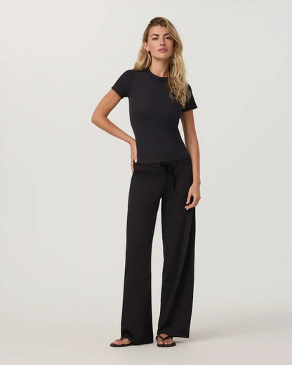 Halo Low Rise Straight Leg Pant - Long | Solid Black