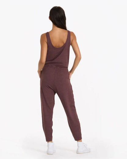 Lux At Ease Jumpsuit | Chestnut Heather