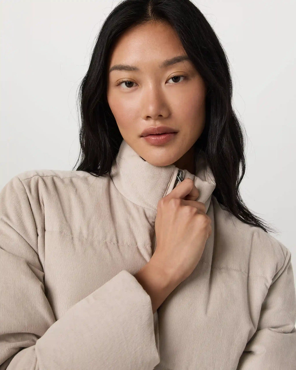 Carmel Corduroy Puffer | Dark Salt
