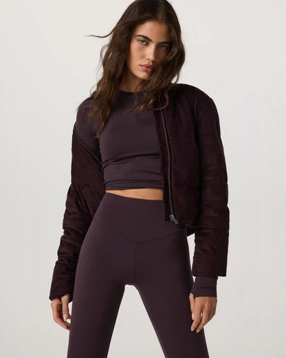Carmel Corduroy Puffer | Raisin