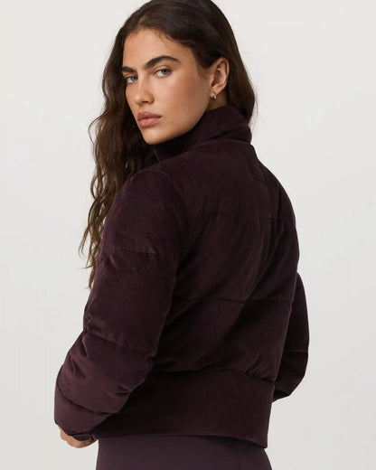 Carmel Corduroy Puffer | Raisin