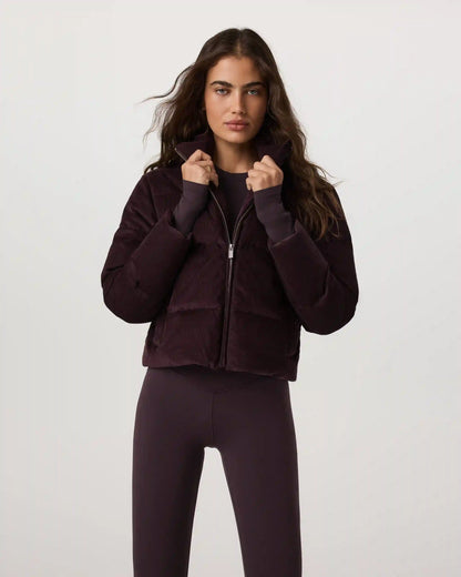 Carmel Corduroy Puffer | Raisin