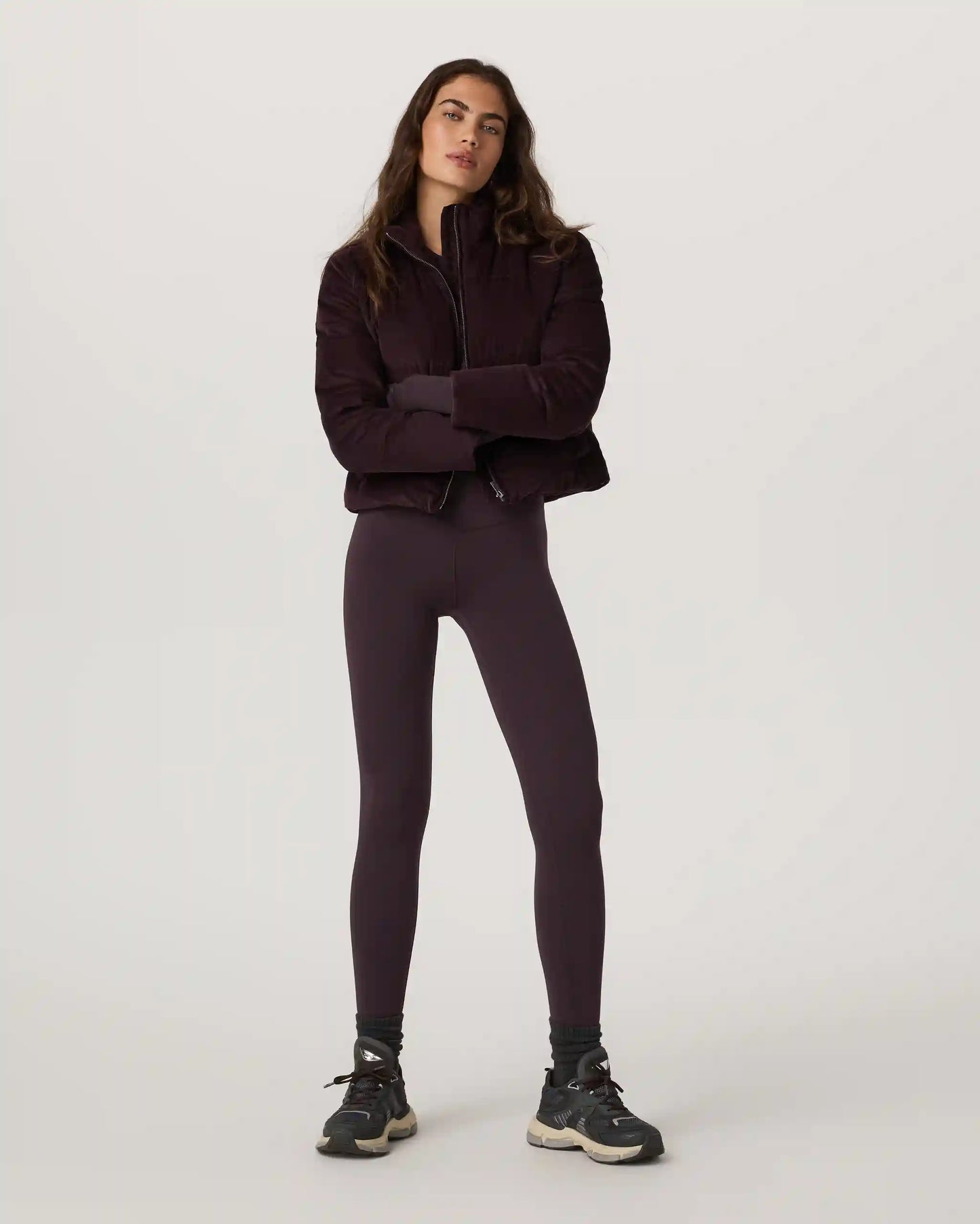 Carmel Corduroy Puffer | Raisin