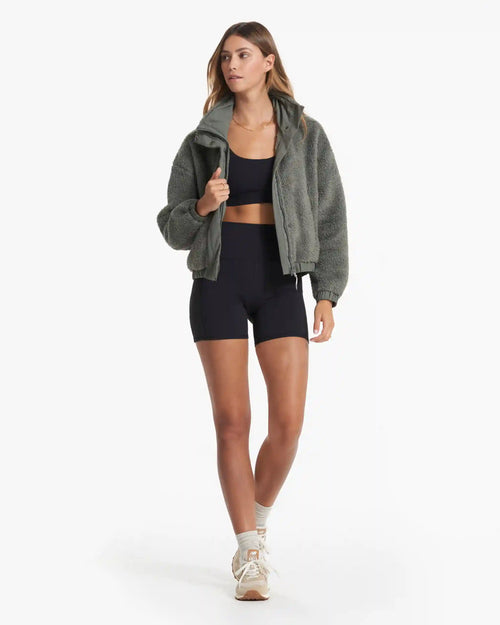 Cozy Sherpa Jacket | Dusty Pine