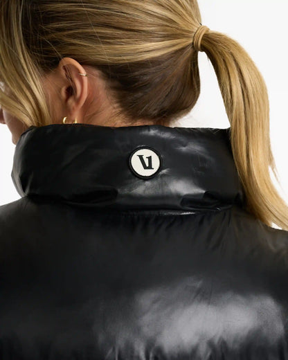 Hudson Insulated Crop Vest | Black
