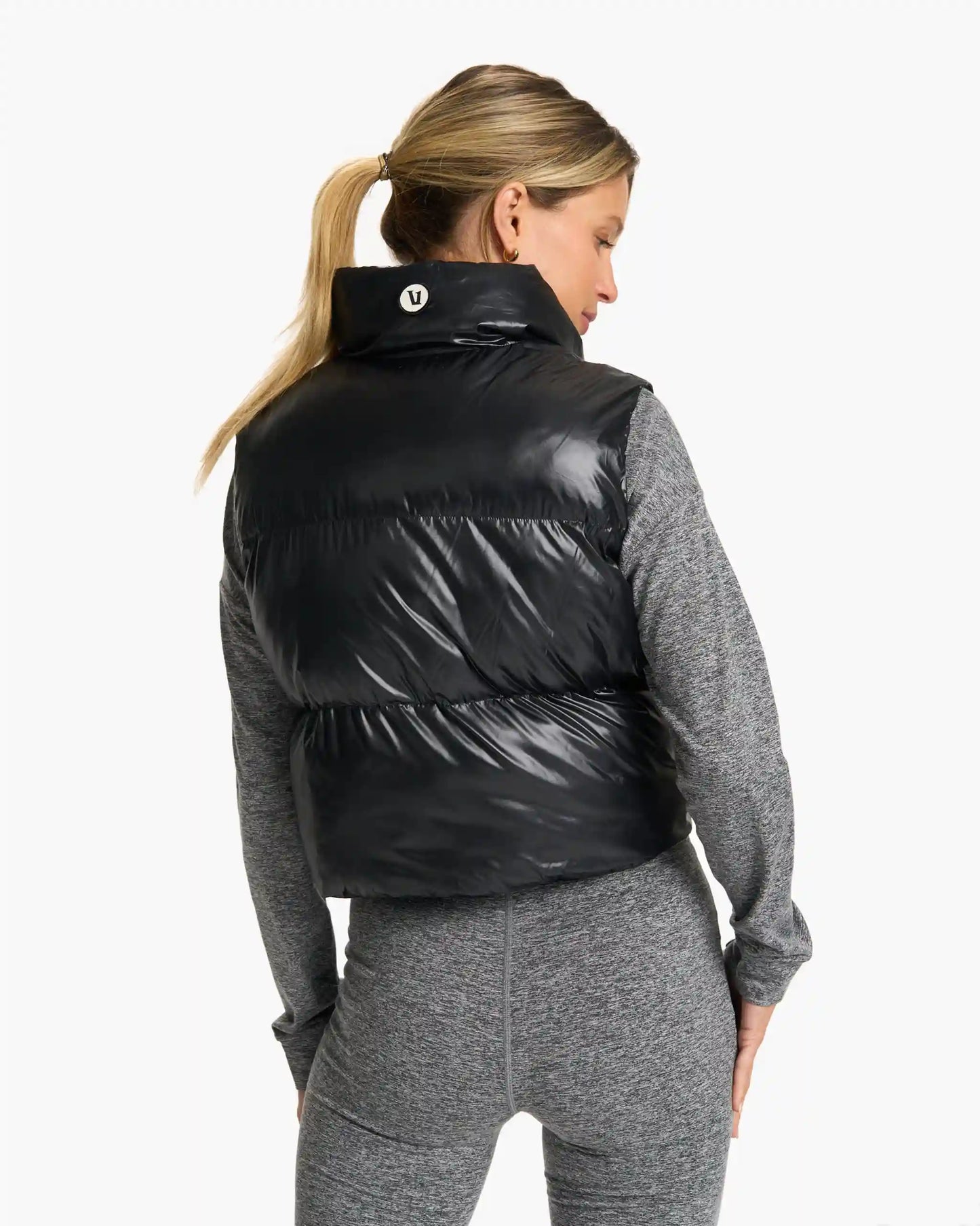 Hudson Insulated Crop Vest | Black
