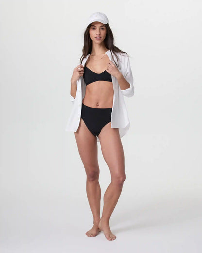 High Waisted Bikini Bottom | Black