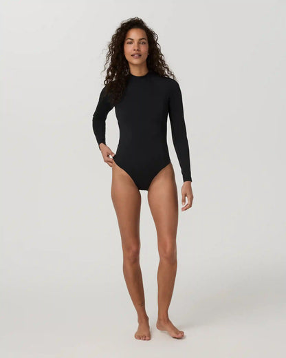 Long Sleeve Crush Paddle Suit | Black